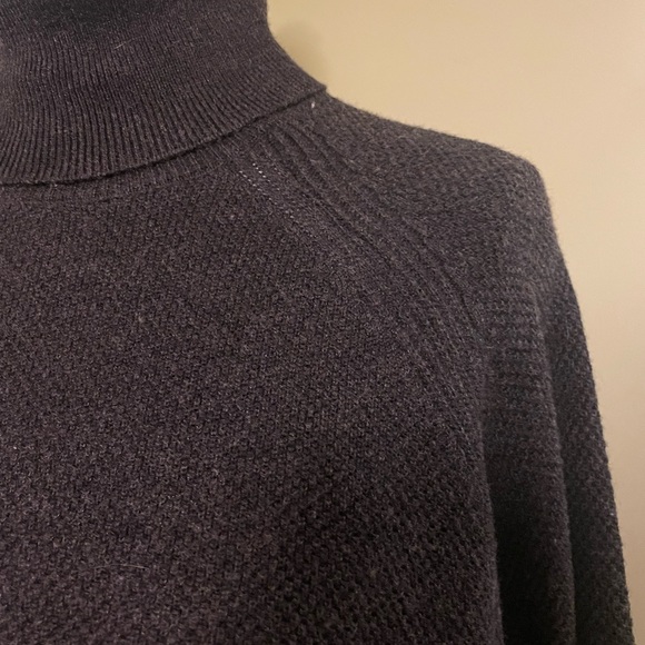 SOLD Joan Vass Dark Gray Turtleneck Sweater - Picture 3 of 5